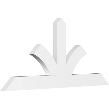 Ekena Millwork Richland Architectural Grade PVC Gable Bracket, 48"W x 22"H x 2"D x 4"F, 11/12 Pitch GBP048X22X0204RIC00